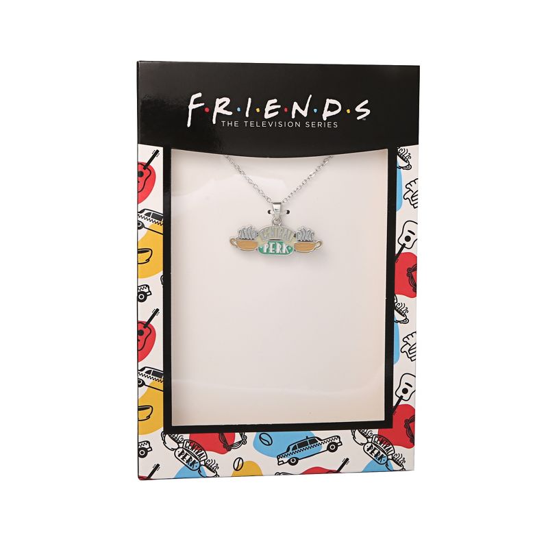 FRIENDS TV Show Fashion Central Perk Silvertone Necklace, 18 + 3", 5 of 6