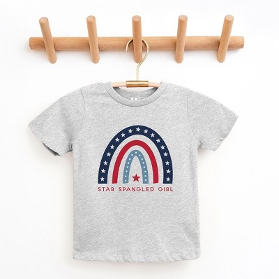 The Juniper Shop Star Spangled Girl Toddler Short Sleeve Tee