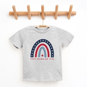 The Juniper Shop Star Spangled Girl Toddler Short Sleeve Tee - 1 of 2