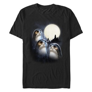 Men's Star Wars Porgs At The Moon T-Shirt - 1 of 4