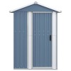 VidaXL Garden Shed Gray 49.6"x38.4"x69.7" Galvanized Steel - 3 of 4