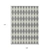 Gray And Ivory Geometric Washable Indoor Outdoor Area Rug - 3 of 4
