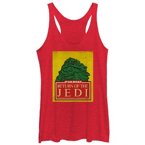 Women's Star Wars Jabba the Hutt Trading Card Racerback Tank Top - 1 of 3