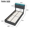 Lift Up Storage Bed Frame, Height Adjustable Storage Headboard with Charging Station - 3 of 4