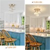 Semi Flush Mount Ceiling Light,3-Light Pendant Light,Chandelier With Clear Crystal Shades,Ceiling Lights Light Fixtures -The Pop Home - 3 of 4