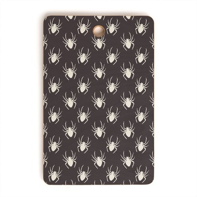 Avenie Halloween Spiders Cutting Board Rectangle - Deny Designs