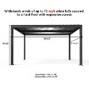 PURPLE LEAF Louvered Pergola Outdoor Aluminum Pergola with Adjustable Roof for Deck Backyard Garden Grey Hardtop Gazebo - 3 of 4