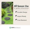 Garden Central 4 Pack 18” x 18” Pendant Round Decorative Stepping Stones, Grey - Outdoor Yard Decoration Kit for Gardening and Landscaping - 3 of 4