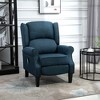 Vintage Upholstered Wingback Heated Vibrating Massage Recliner Chair with Remote Controller and Push-back Recline - 2 of 4