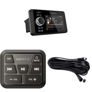 Hertz Capri H100 Marine 4.3" Color Display Media Receiver with HMC-U1 Remote Control and 16' Extension Cable - 1 of 4