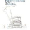 GustoWave Oversized HDPE Rocking Chair, Outdoor Rocking Chair for Adults, All Weather Resistant Porch Rocker for Lawn Garden - 4 of 4