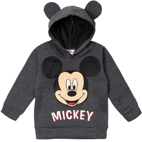 Disney Mickey Mouse Toddler Boys Fleece Pullover Hoodie Grey 3t : Target