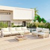 Whisen Modern Minimalist 7-Piece Patio Sectional Sofa Set, All-Weather Garden Conversation Furniture Set - 2 of 4