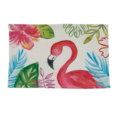 Split P Tropical Paradise Flamingo Placemat Set - White