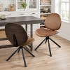 Art Leon Faux Leather and Bentwood Dining Chair, Mid-century Modern, Metal Legs, Black Finished - 2 of 4