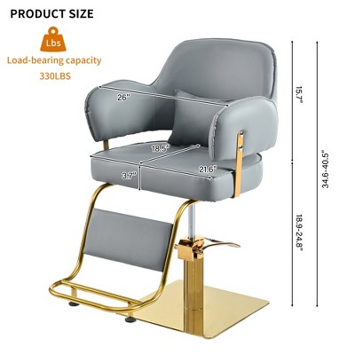Vynxaria Elegant Barber Chair - Adjustable Salon Chair with Heavy Duty Hydraulic Pump