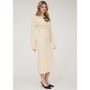 August Sky Women's Embellished Bow Front Keyhole Sweater Midi Dress - 3 of 4