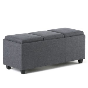 NicBex Modern Ottoman with Storage Design, Entryway Bench with 3 Flip Over Serving Trays and Large Interior Storage for Living Room, Dark Gray - 1 of 4