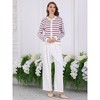 INSPIRE CHIC Women's Striped Spring Casual Long Sleeve Ribbed Knit Sweater Cardigan - 3 of 4