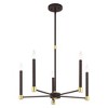Livex Lighting Karlstad 5 - Light Chandelier in  Bronze/Satin Brass - 4 of 4