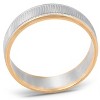 Pompeii3 14k Gold Mens 6mm Two Tone Wave Cut Ring Wedding Band - 2 of 4