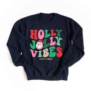 Simply Sage Market S.W.Smiley Holly Jolly Vibes Smile Sweatshirt - 1 of 4