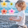 Unique Bargains Girls Claw Hair Clips Flower Shape Hair Accessories Pink Purple Blue Yellow 4 Pcs - 3 of 4