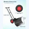 TackView Snow Shovel with Wheels, 29" Heavy Duty Snow Pusher for Driveway with Adjustable Handle and Angled Blade, for Doorway, Sidewalk - 2 of 4