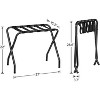 Hachikiko Foldable Metal Luggage Rack - 27x15.3x22 Inches Steel Frame Suitcase Stand with Nylon Straps, Holds 100 lbs - 3 of 4