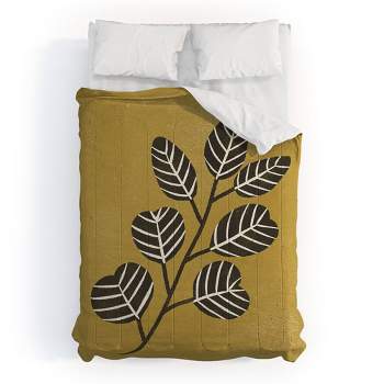 Eucalyptus Branch Ombre Polyester Comforter & Sham Set - Deny Designs