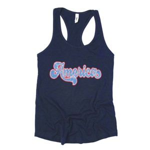 Simply Sage Market Grunge America Cursive Racerback Tank - 1 of 3