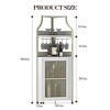 Corner Wine Cabinet, Metal Wine Holder Stand Holds 50+ Bottles & Glassware, Floor Wine Storage for Kitchen Dining Room Office Bar - 3 of 4