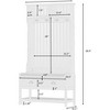 Hall Tree, Coat Rack with 4 Hooks and 2 Drawers 69 Inch 4-in-1 Design Storage Shelf Shoe Bench for Entrance, Hallway Coat Hanger Black - 2 of 4