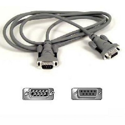 Belkin Serial Extension Cable - DB-9 Male Serial - DB-9 Female Serial - 10ft