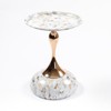 Syemin End Tables Mermaid Tail End Coffee Table Round Side Table Minimalist Accent Table for Small Spaces Decoration, White, 15.7"*15.7"*21.2" - 4 of 4