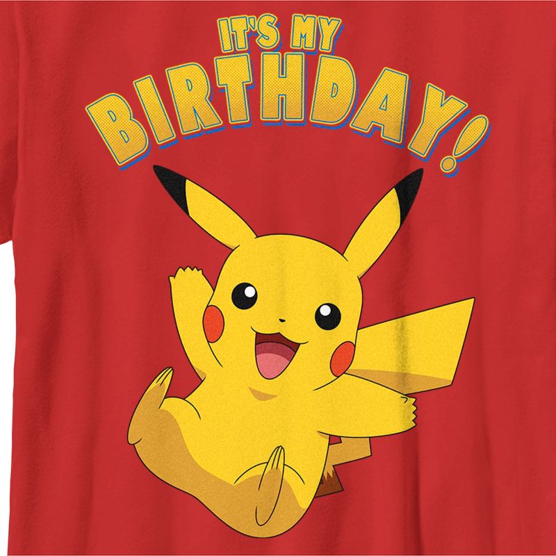 Boy's Pokemon Pikachu It's My Birthday T-Shirt, 2 of 5