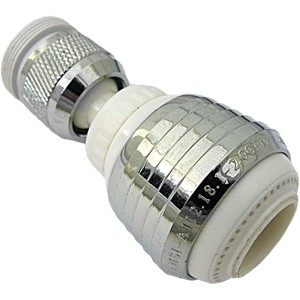 Lasco  2.2 GPM Dual Thread Swivel Spray Aerator, White & Chrome 09-1229 - 1 of 2