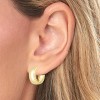 14k Yellow Gold or White Gold 15mm Polished Huggie Earrings - 2 of 4