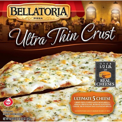 Bellatoria Ultra Thin Crust Ultimate Five Cheese Frozen Pizza - 16.03oz