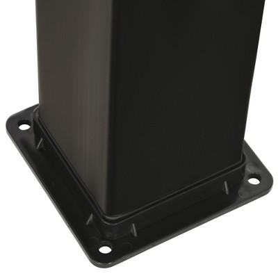 Black Solar Heated Outdoor Shower with Adjustable Head and Foot Shower