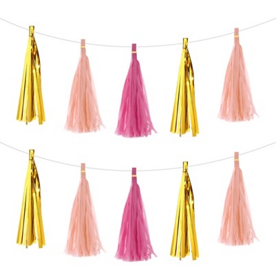 bright gold/ rose red/ light pink