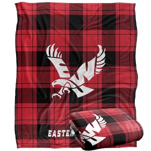 Eastern Washington University Campus Plaid Spirit Silky Touch Super Soft Throw Blanket 50x60 - 1 of 4