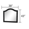 Sophia Modern Style Crystal Tufted Upholstery Mirror (INCLUDES MIRROR ONLY) made with Wood in Black same as G150108574 (NJ inventory) - 2 of 4