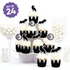Big Dot of Happiness Goth Girl Cupcake Decoration Kit, Black & Purple Halloween or Gothic Birthday Party Cupcake Wrappers and Treat Picks - Set of 24 - 2 of 4