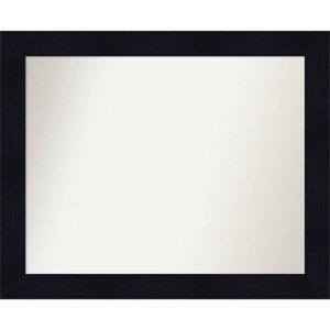 32" x 26" Non-Beveled Shiplap Navy Wood Bathroom Wall Mirror - Amanti Art: Modern Rectangle, Wall Mount, Wood Frame - 1 of 4