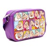 Disney Vegan Leather Crossbody bag with Adjustable Straps, Snow White the Seven Dwarfs Expression Blocks Purple, 8.5" x 6.0" - 2 of 4