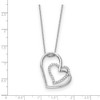 Black Bow Jewelry Rhodium Plated Sterling Silver & CZ Thank You Mother Necklace, 18 Inch - 3 of 4