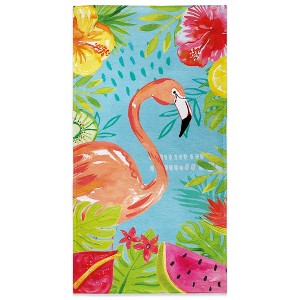 Laural Home Tutti Fruity Flamingo Beach Towel - Multicolored - 1 of 1