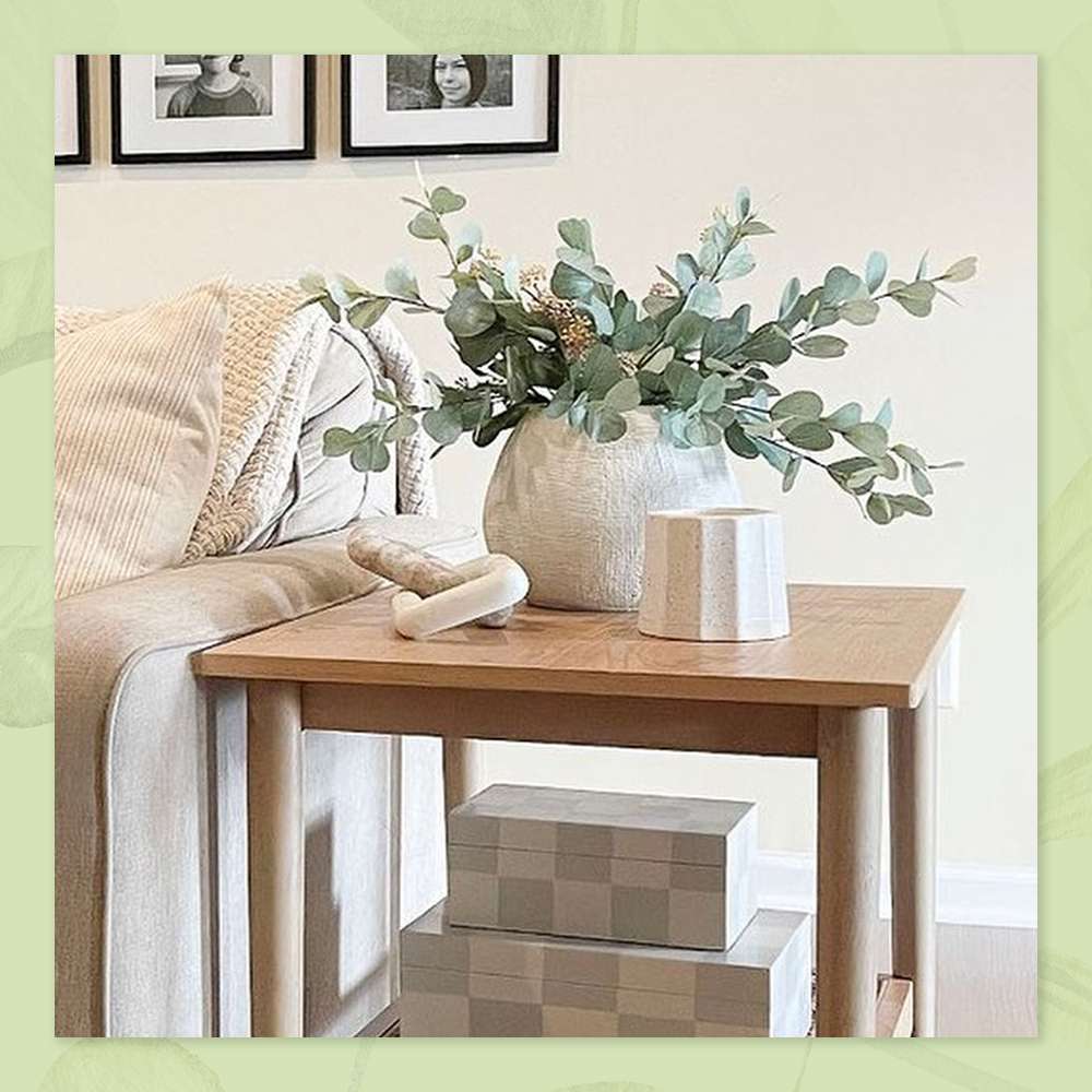 user image by @ourcomfycozycorner, Wood & Cane Accent Side Table - Hearth & Hand™ with Magnolia