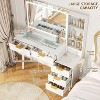 GustoWave 5 Drawers Vanity Desk, Makeup Dressing Table with Built-in USB Outlet Charging Station - 3 of 4